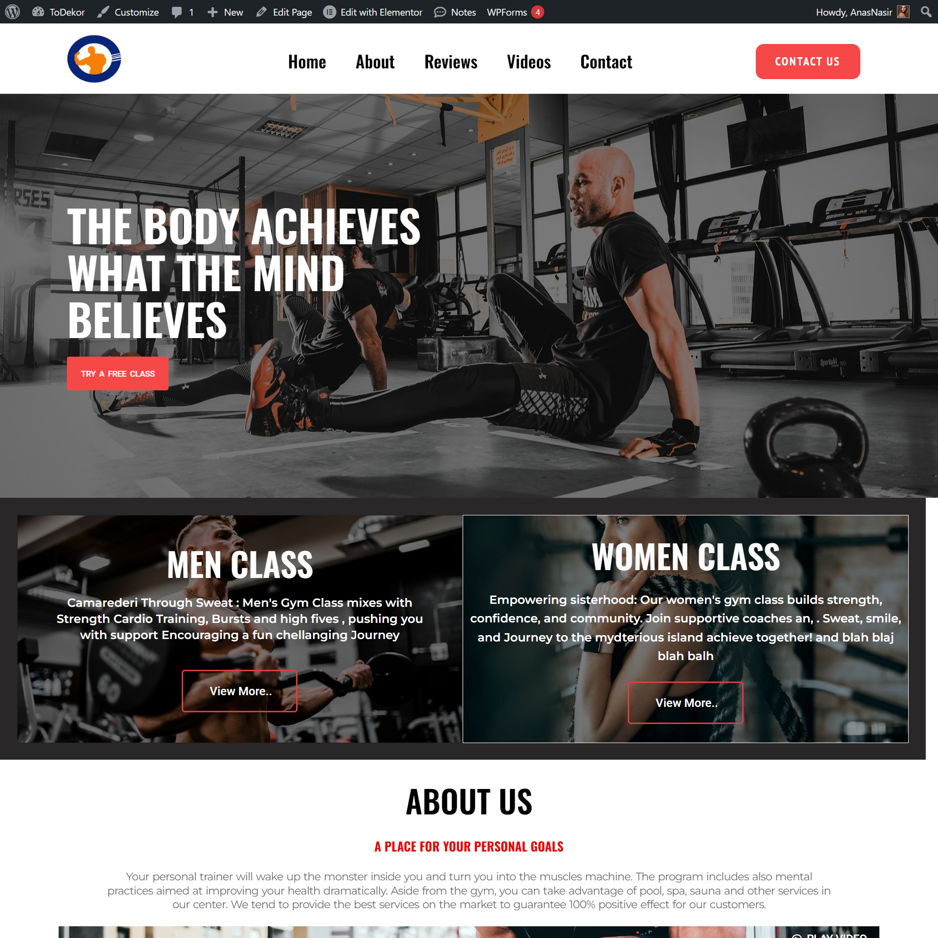 Lyton Gym Membership Website